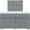 Box spring postel s matrací 120x200 cm textil [3291649] (Barva Světle šedá)