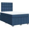 Box spring postel s matrací 120x200 cm textil [3291649] (Barva Světle šedá)