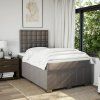 Box spring postel s matrací 120x200 cm textil [3291649] (Barva Světle šedá)