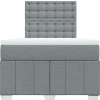 Box spring postel s matrací 120x200 cm textil [3291649] (Barva Světle šedá)
