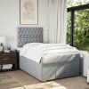 Box spring postel s matrací 120x200 cm textil [3291643] (Barva Tmavě šedá)