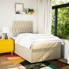 Box spring postel s matrací 120x200 cm textil [3291643] (Barva Tmavě šedá)