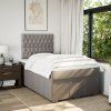 Box spring postel s matrací 120x200 cm textil [3291643] (Barva Tmavě šedá)