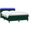 Box spring postel s matrací a LED 160x220 cm samet [3317223] (Barva Světle šedá)