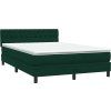 Box spring postel s matrací a LED 160x220 cm samet [3317223] (Barva Světle šedá)
