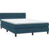 Box spring postel s matrací a LED 160x220 cm samet [3317223] (Barva Světle šedá)