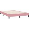 Box spring postel s matrací a LED 160x220 cm samet [3317223] (Barva Světle šedá)