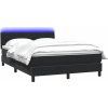 Box spring postel s matrací a LED 160x220 cm samet [3317223] (Barva Světle šedá)