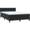 Box spring postel s matrací a LED 160x220 cm samet [3317223] (Barva Světle šedá)