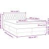 Box spring postel s matrací a LED 160x220 cm samet [3317223] (Barva Světle šedá)
