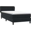Box spring postel s matrací 90x220 cm samet [3317389] (Barva Tmavě moddrá)