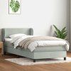 Box spring postel s matrací 90x220 cm samet [3317389] (Barva Tmavě moddrá)