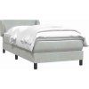 Box spring postel s matrací 90x220 cm samet [3317389] (Barva Tmavě moddrá)