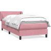 Box spring postel s matrací 90x220 cm samet [3317389] (Barva Tmavě moddrá)