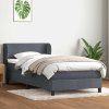 Box spring postel s matrací 90x220 cm samet [3317389] (Barva Tmavě moddrá)