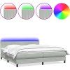 Box spring postel s matrací a LED černá 180x220 cm [3317134] (Barva Tmavě šedá)