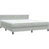 Box spring postel s matrací a LED černá 180x220 cm [3317134] (Barva Tmavě šedá)