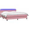 Box spring postel s matrací a LED černá 180x220 cm [3317134] (Barva Tmavě šedá)