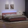 Box spring postel s matrací a LED černá 180x220 cm [3317134] (Barva Tmavě šedá)