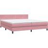 Box spring postel s matrací a LED černá 180x220 cm [3317134] (Barva Tmavě šedá)