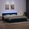 Box spring postel s matrací a LED černá 180x220 cm [3317134] (Barva Tmavě šedá)