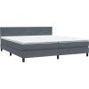 Box spring postel s matrací a LED černá 180x220 cm [3317134] (Barva Tmavě šedá)