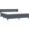 Postel Box Spring s matracemi 180x210 cm samet [3317372] (Barva Růžová)