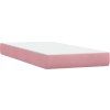 Postel Box Spring s matracemi 180x210 cm samet [3317372] (Barva Růžová)