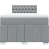 Box spring postel s matrací 120x200 cm textil [3287042] (Barva Světle šedá)