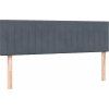 Box spring postel s matrací a LED 160x220 cm samet [3317127] (Barva Světle šedá)