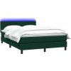 Box spring postel s matrací a LED 160x220 cm samet [3317127] (Barva Světle šedá)