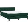 Box spring postel s matrací a LED 160x220 cm samet [3317127] (Barva Světle šedá)