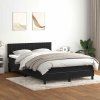 Box spring postel s matrací a LED 160x220 cm samet [3317127] (Barva Světle šedá)