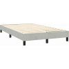Box spring postel s matrací a LED 160x220 cm samet [3317127] (Barva Světle šedá)