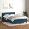 Box spring postel s matrací a LED 160x220 cm samet [3317127] (Barva Světle šedá)