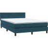 Box spring postel s matrací a LED 160x220 cm samet [3317127] (Barva Světle šedá)