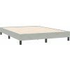 Box spring postel s matrací a LED 140x210 cm samet [3316690] (Barva Tmavě šedá)