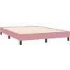 Box spring postel s matrací a LED 140x210 cm samet [3316690] (Barva Tmavě šedá)
