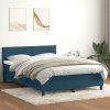 Box spring postel s matrací a LED 140x210 cm samet [3316690] (Barva Tmavě šedá)