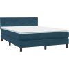 Box spring postel s matrací a LED 140x210 cm samet [3316690] (Barva Tmavě šedá)