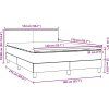 Box spring postel s matrací a LED 140x210 cm samet [3316690] (Barva Tmavě šedá)
