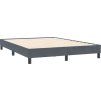 Box spring postel s matrací a LED 140x210 cm samet [3316690] (Barva Tmavě šedá)