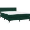 Box spring postel s matrací a LED 140x210 cm samet [3316690] (Barva Tmavě šedá)