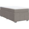 Box spring postel s matrací 90x200 cm textil [3285442] (Barva Světle šedá)