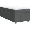 Box spring postel s matrací 90x200 cm textil [3285442] (Barva Světle šedá)