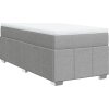 Box spring postel s matrací 90x200 cm textil [3285442] (Barva Světle šedá)