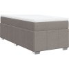 Box spring postel s matrací 90x200 cm textil [3285442] (Barva Světle šedá)