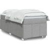Box spring postel s matrací 90x200 cm textil [3285442] (Barva Světle šedá)