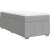 Box spring postel s matrací 90x200 cm textil [3285442] (Barva Světle šedá)