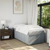 Box spring postel s matrací 90x200 cm textil [3285442] (Barva Světle šedá)
